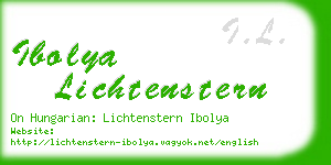 ibolya lichtenstern business card